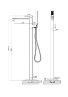Напольный смеситель для ванны, чёрный  LUC-FMT-NERO BelBagno