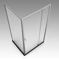 Душевой угол распашной квадратный и прямоугольный RV032-7090-01-C5 700х900х1950 профиль Хром стекло Прозрачное Veconi