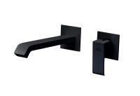 Смеситель для раковины однорычажный с донным клапаном  PORTA-BLI2-NOP Чёрный матовый ручка  Чёрный матовый Cezares