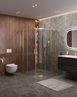 Душевой уголок,полукруглый MOLVENO-R-22-90+30-C-BORO-IV 1200x1200x1950 Cezares