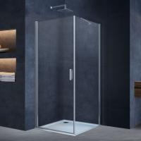 Душевой уголок, прямоугольный/квадратный VSR-3ALP9090CL 900x900x1950 профиль хром стекло прозрачное VINCEA