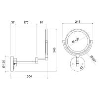 Зеркало с подсветкой Timo Saona 13376/03 черный