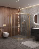 Душевой уголок,полукруглый MOLVENO-RH-22-120/110-C-BORO-IV 1200x1100x1950 Cezares