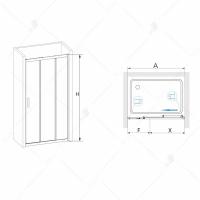 Душевая дверь RGW PA-13  90*195 06081309-11 профиль Хром стекло Прозрачное 5 мм RGW