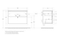 База под раковину подвесная с двумя выкатными ящиками ETNA-H60-900-2C-SO-RW-P BelBagno