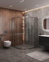 Душевой уголок,полукруглый MOLVENO-RH-22-130/120-C-GM-IV 1300x1200x1950 Cezares