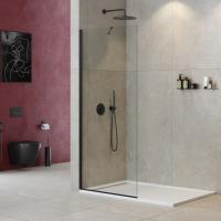 Душевая перегородка.   LIBERTA-L-1-TB-105-C-NERO 1050х1950 Cezares