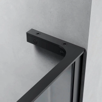 Душевая перегородка 1200x2000 KR77B-120-01-C8 цвет профиля Чёрный матовый стекло Прозрачное Veconi