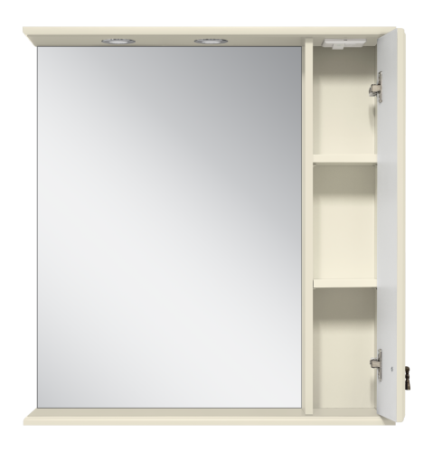 Лувр - 85 Зеркало с 1-м шкафчиком, прав.,  слоновая кость