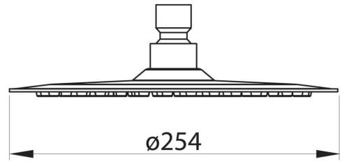 Верхний душ, круглое сечение, нержавеющая сталь, 25,4 cm, исполнение сатин BB-SLDC2-IN BELBAGNO