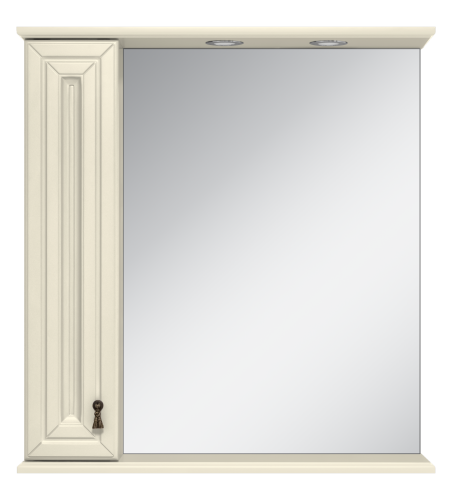 Лувр - 75 Зеркало со шкафчиком, лев., слоновая кость