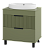 ENFIDA - 70 Тумба напольная 2 ящ. зеленая мат. эмаль + раковина УТ000022839 Brevita