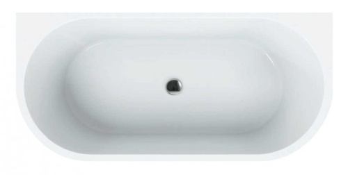Пристенная, овальная акриловая ванна 1700x800x560 BB108-170-80 BELBAGNO