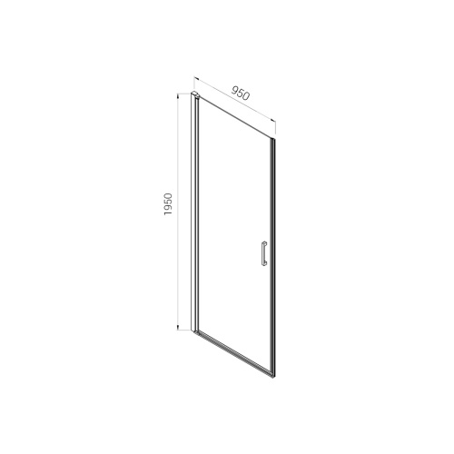 Душевая дверь Alpha VDP-3AL950CL 950x1950 цвет хром стекло прозрачное Vincea